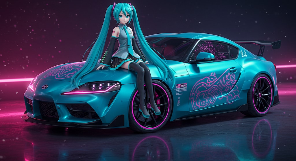 初音ミクとGRスープラ