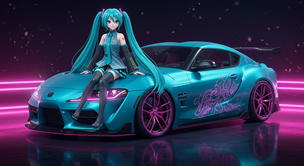 初音ミクとGRスープラ