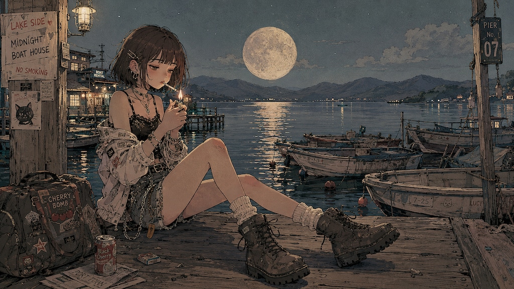 煙草を吸う女25