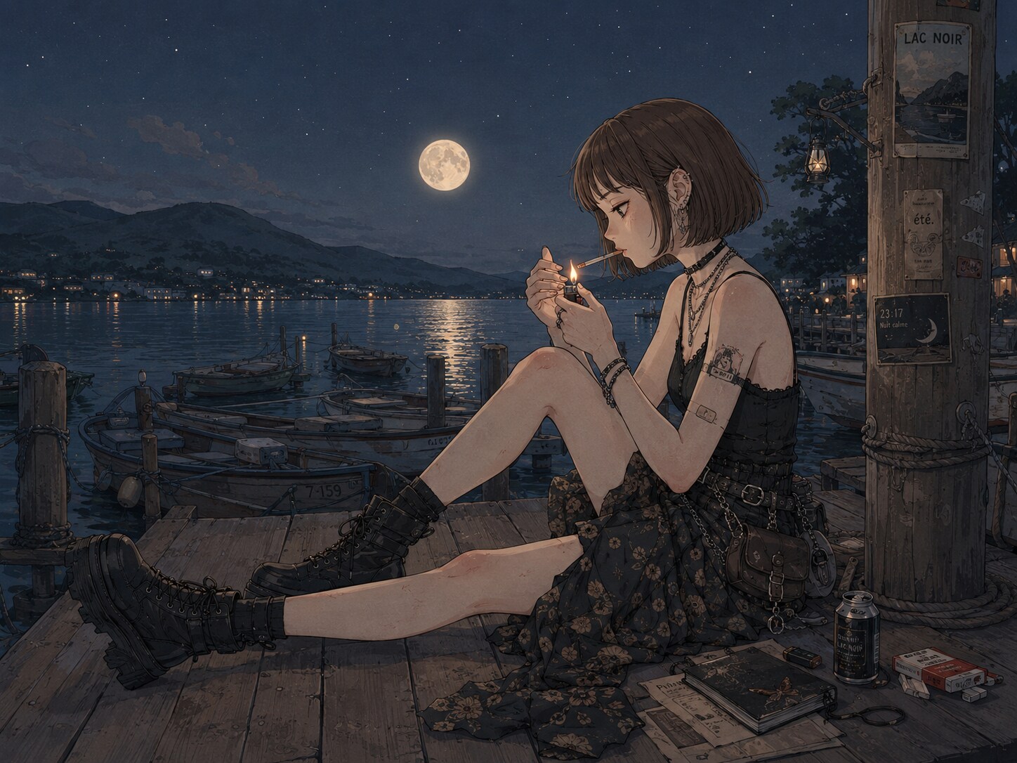 煙草を吸う女25