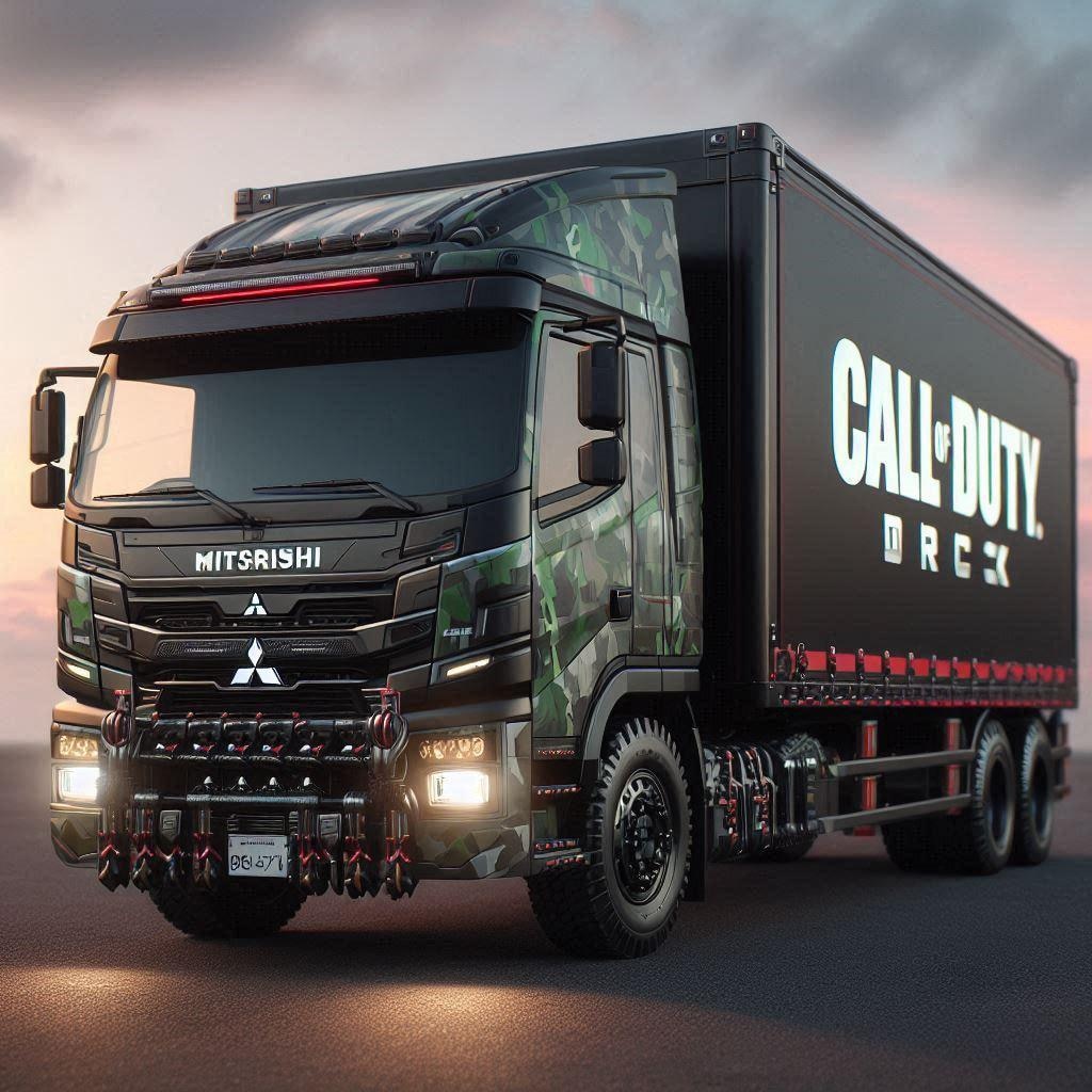 コールオブデューティーカラーの三菱ふそうトラック