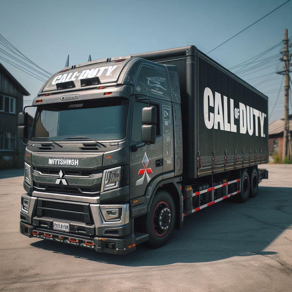 コールオブデューティーカラーの三菱ふそうトラック