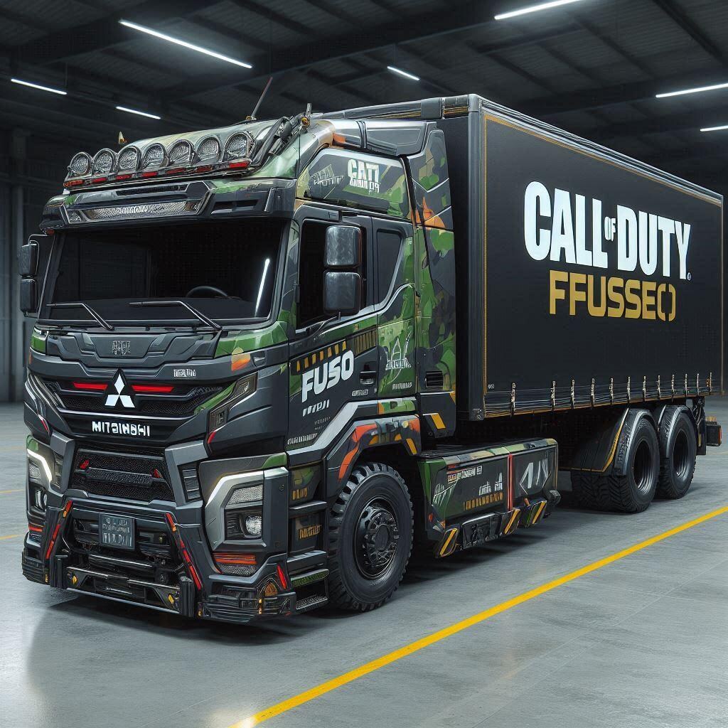 コールオブデューティーカラーの三菱ふそうトラック