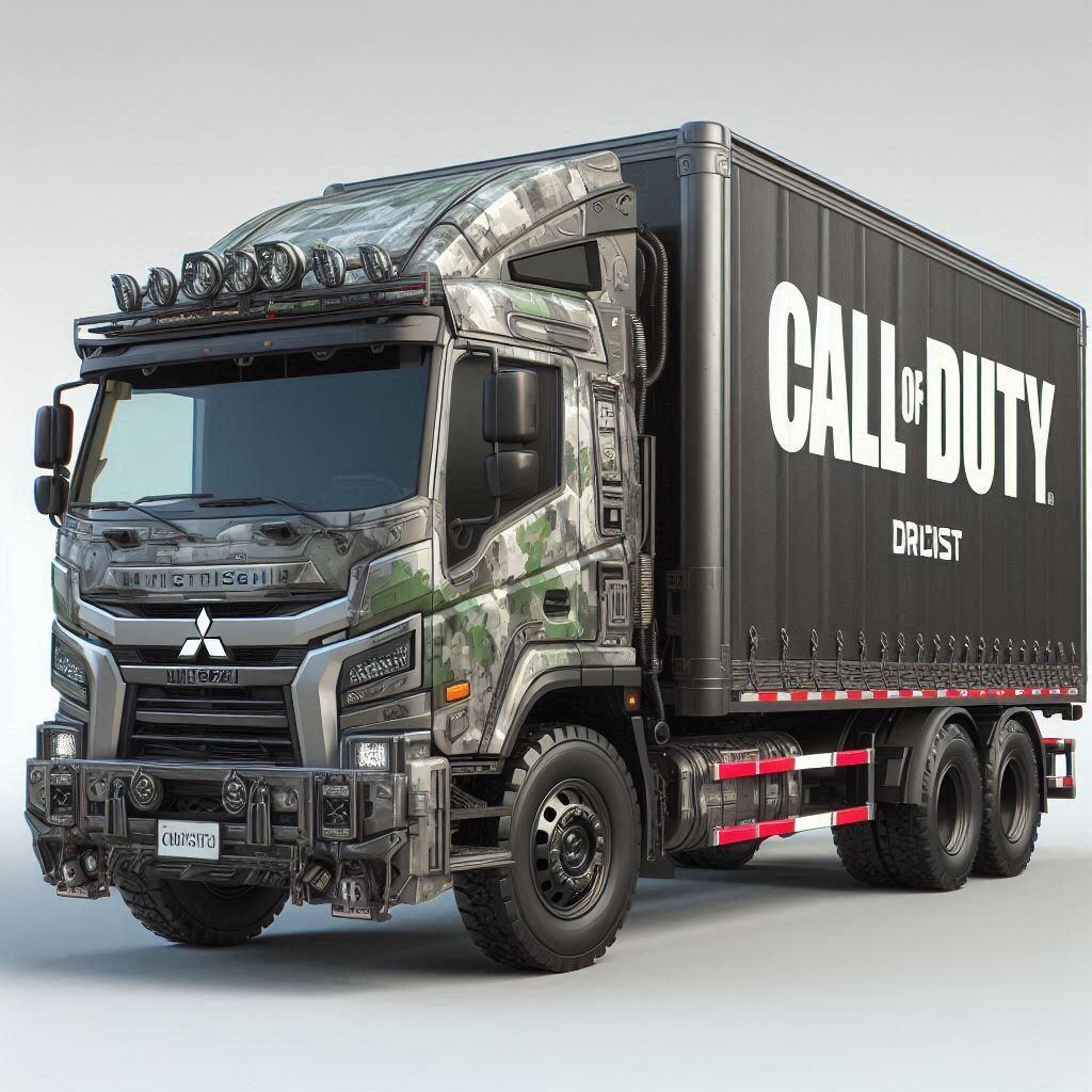 コールオブデューティーカラーの三菱ふそうトラック
