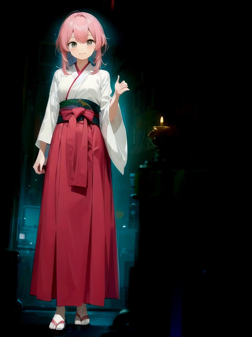 着物姿のピンク髪ちゃん