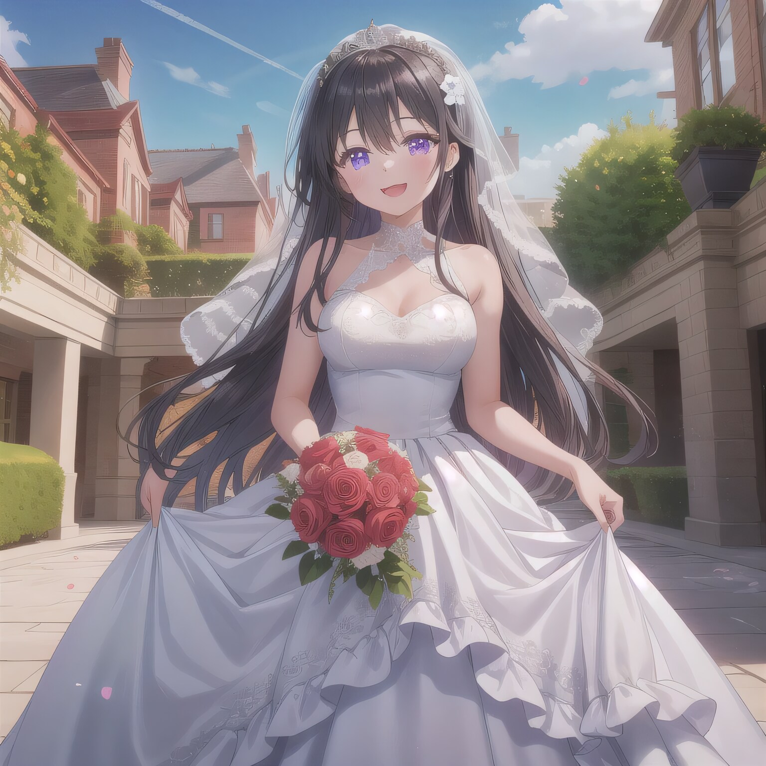 黒髪ロングでテニスウェアの少女１７ | の人気AIイラスト・グラビア