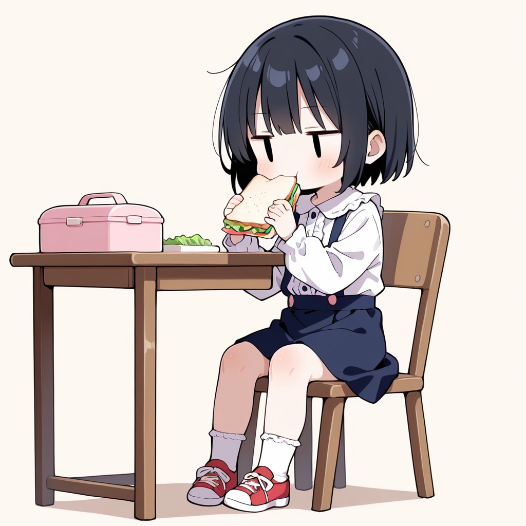 お弁当を食べる