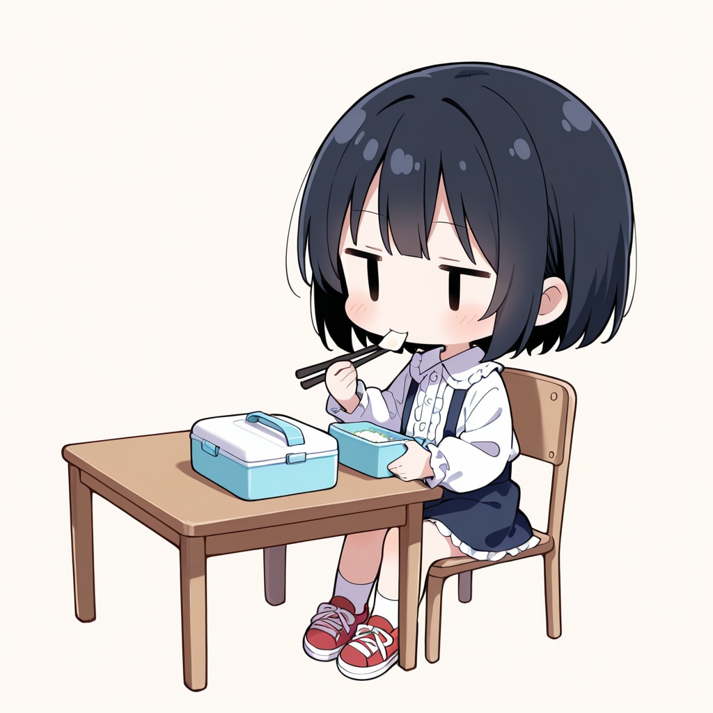 お弁当を食べる