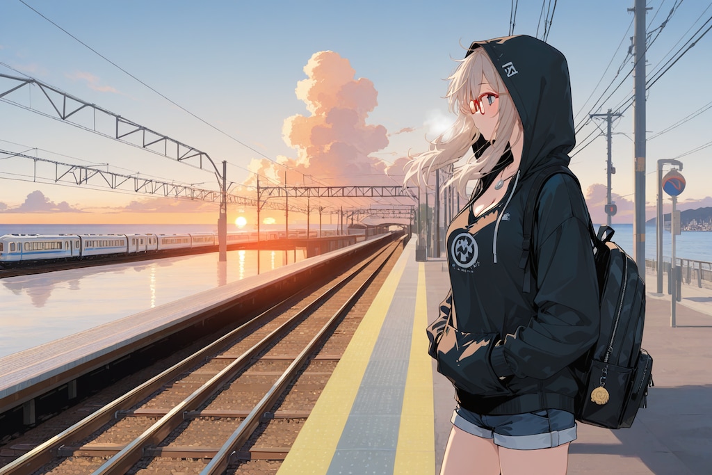夕暮れのホーム ×各モデル