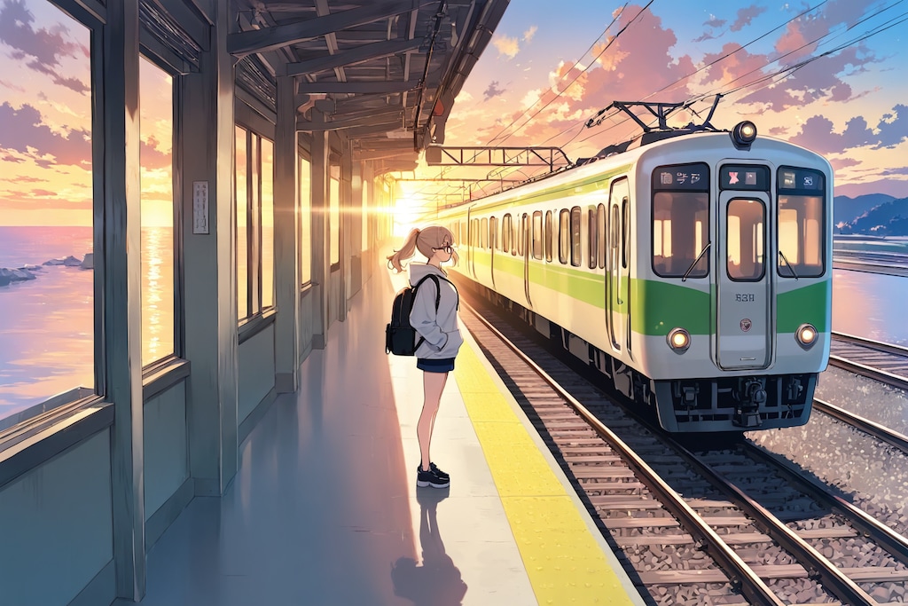 夕暮れのホーム ×各モデル