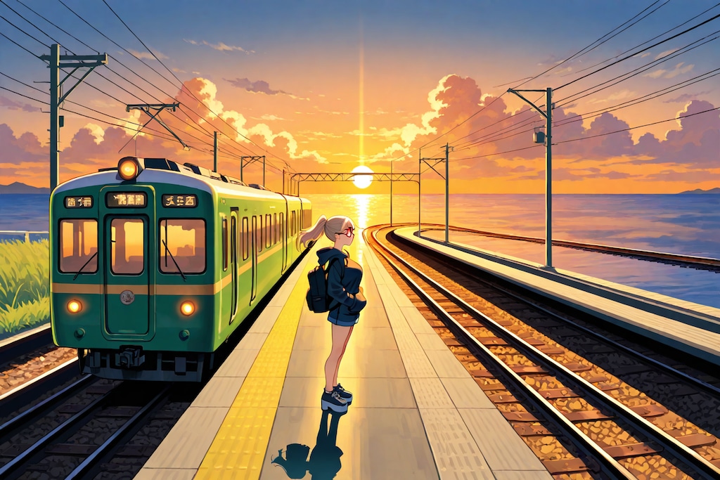 夕暮れのホーム ×各モデル