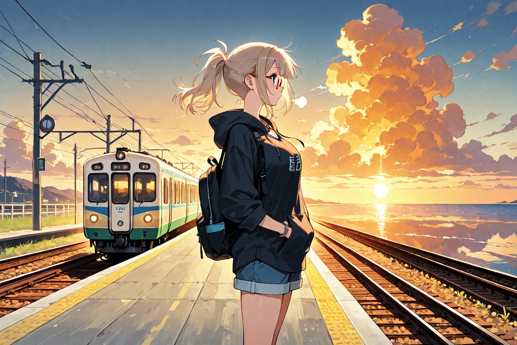 夕暮れのホーム ×各モデル