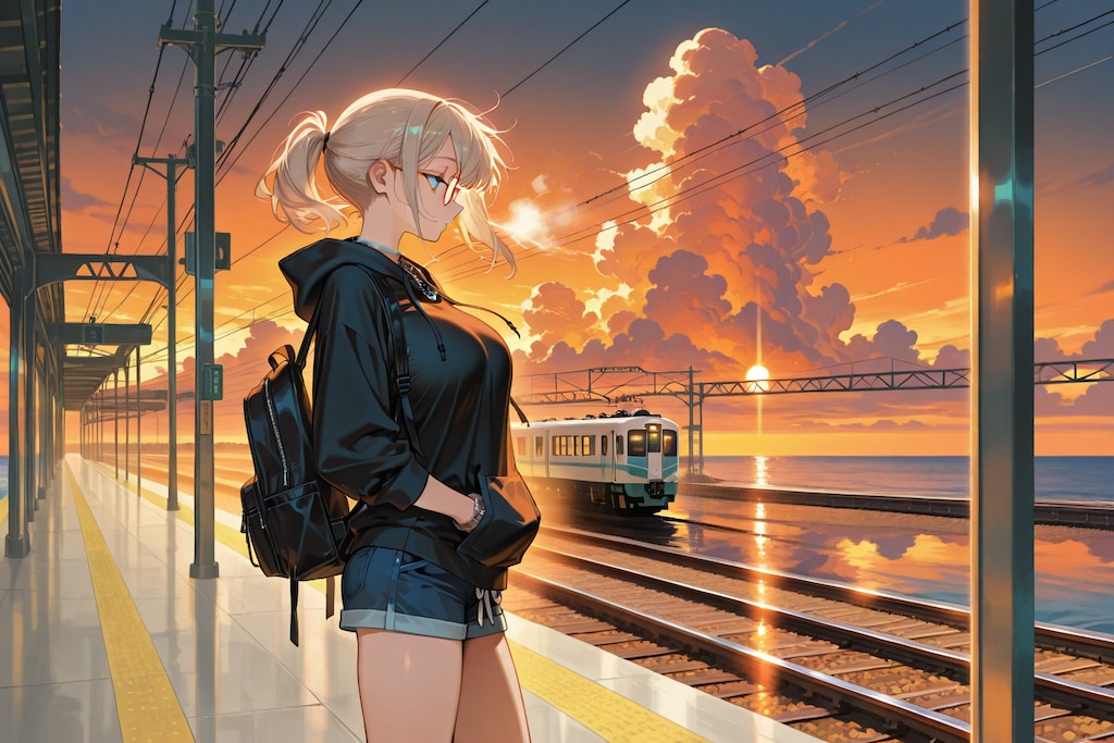 夕暮れのホーム ×各モデル