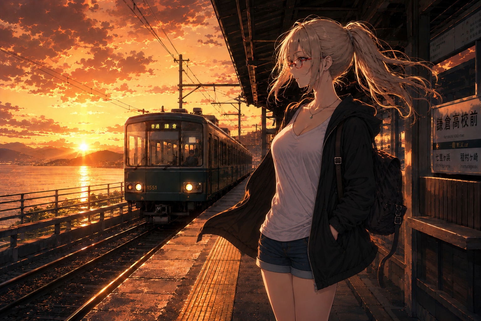 夕暮れのホーム ×各モデル