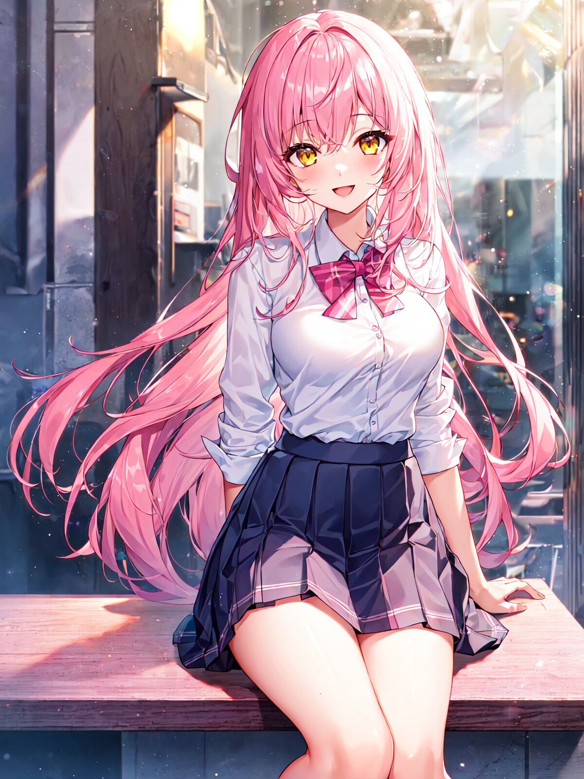 ピンク髪