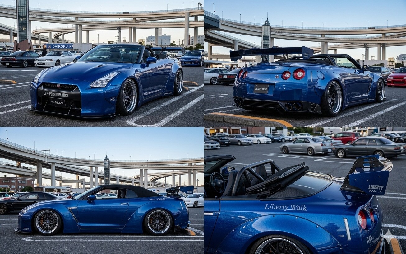 リバティーウォークR35GT-Rオープンカー