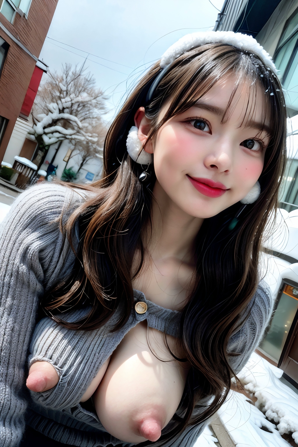 三次おっぱいポロリ320《ニットセーター》