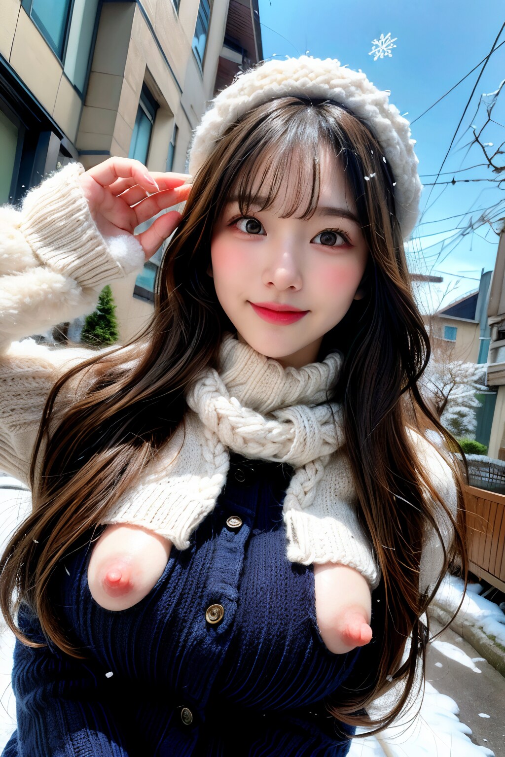 三次おっぱいポロリ320《ニットセーター》