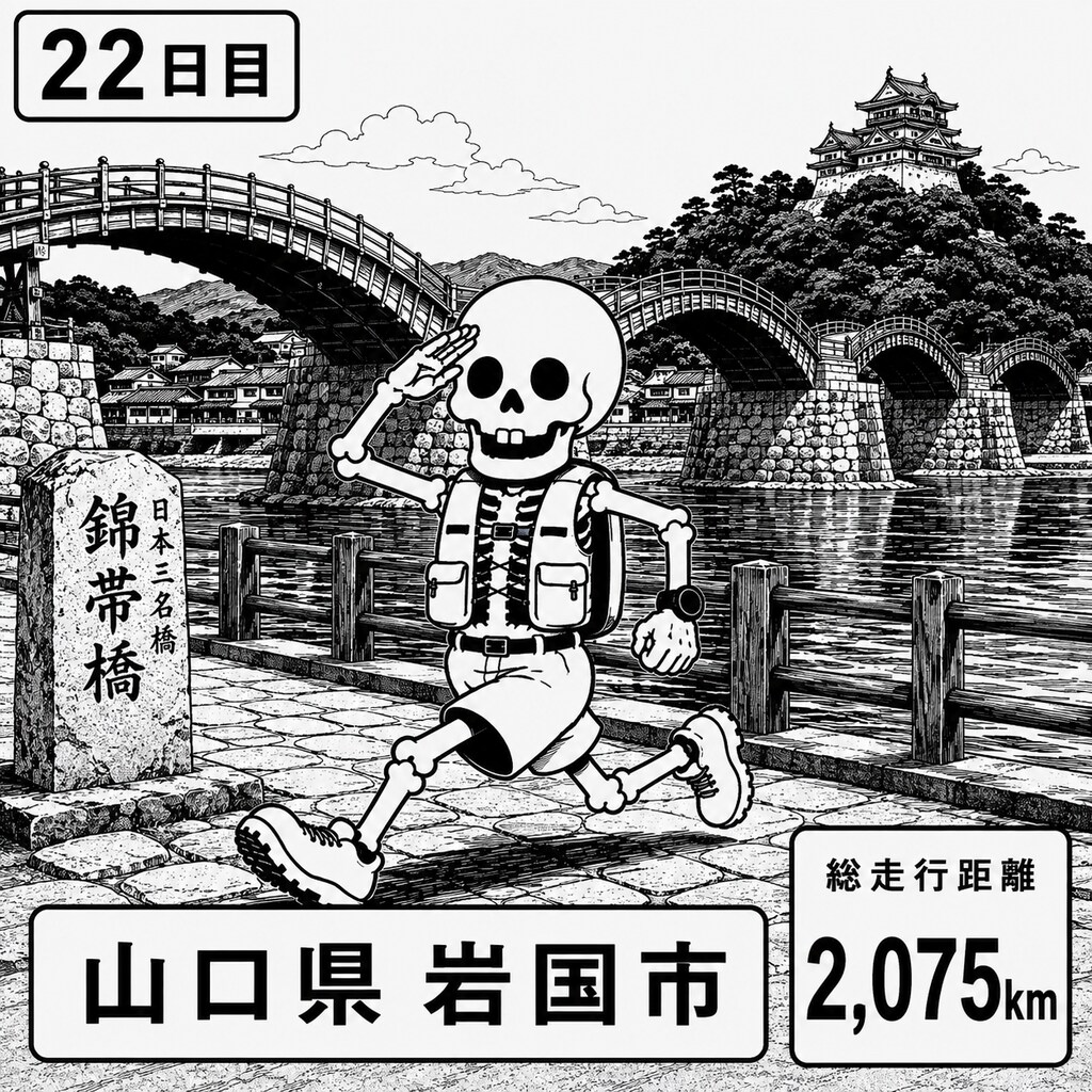 山口県岩倉市に到着