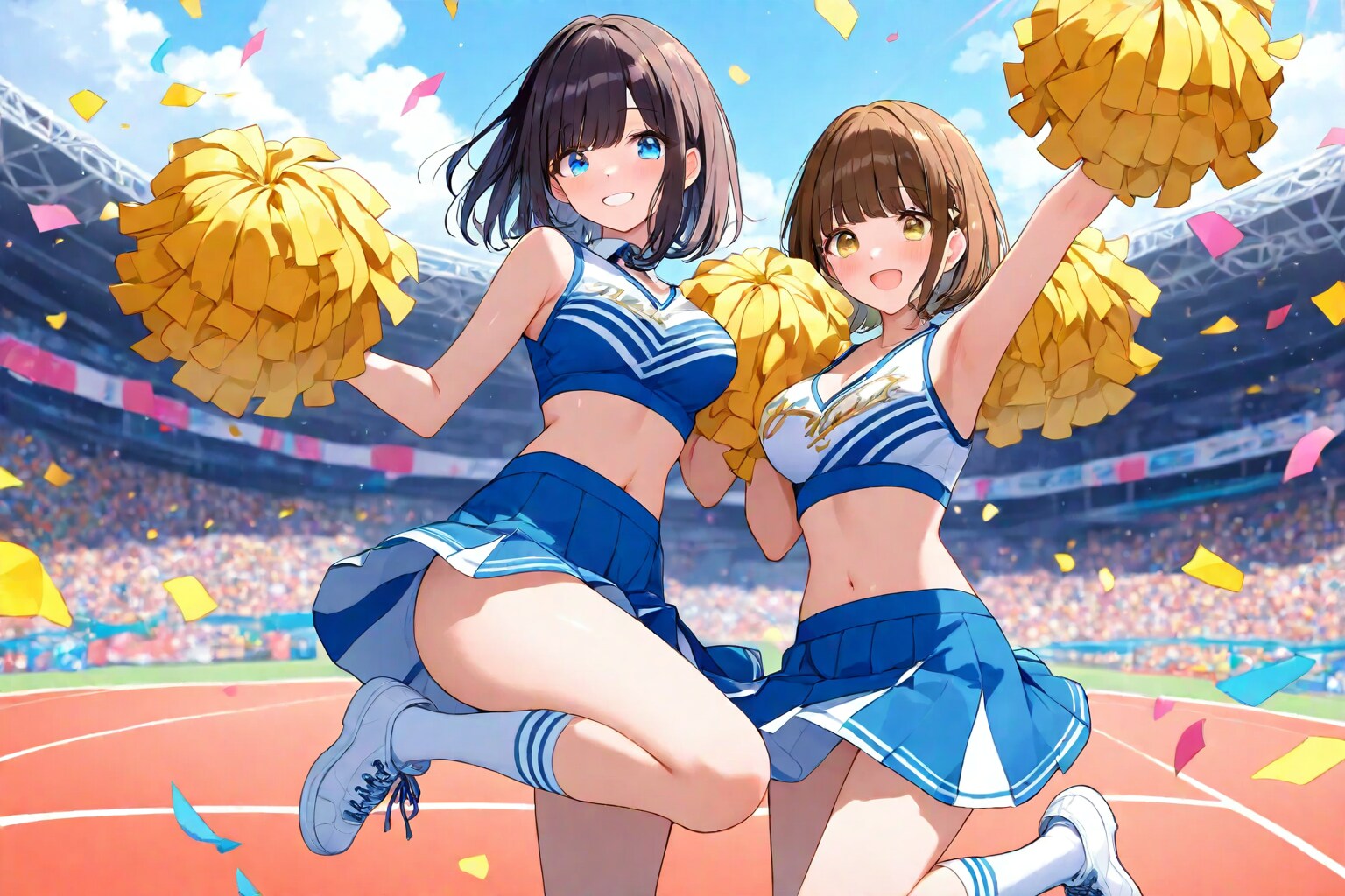 双子のチアガールズ