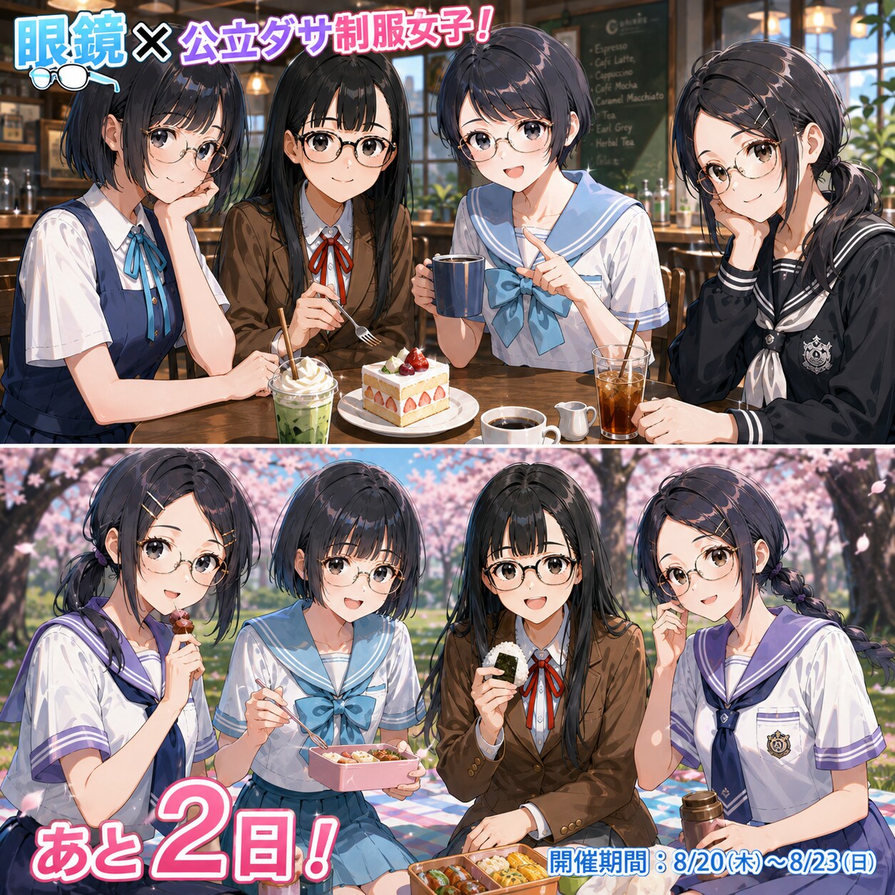 【あと２日！】公立ダサ制服女子！は8/20（木）から！ | の人気AIイラスト・グラビア