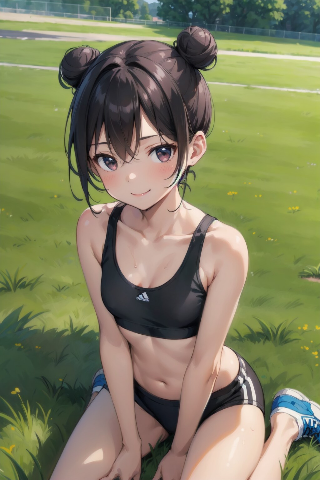 ⑤芝生が気持ちいいです。