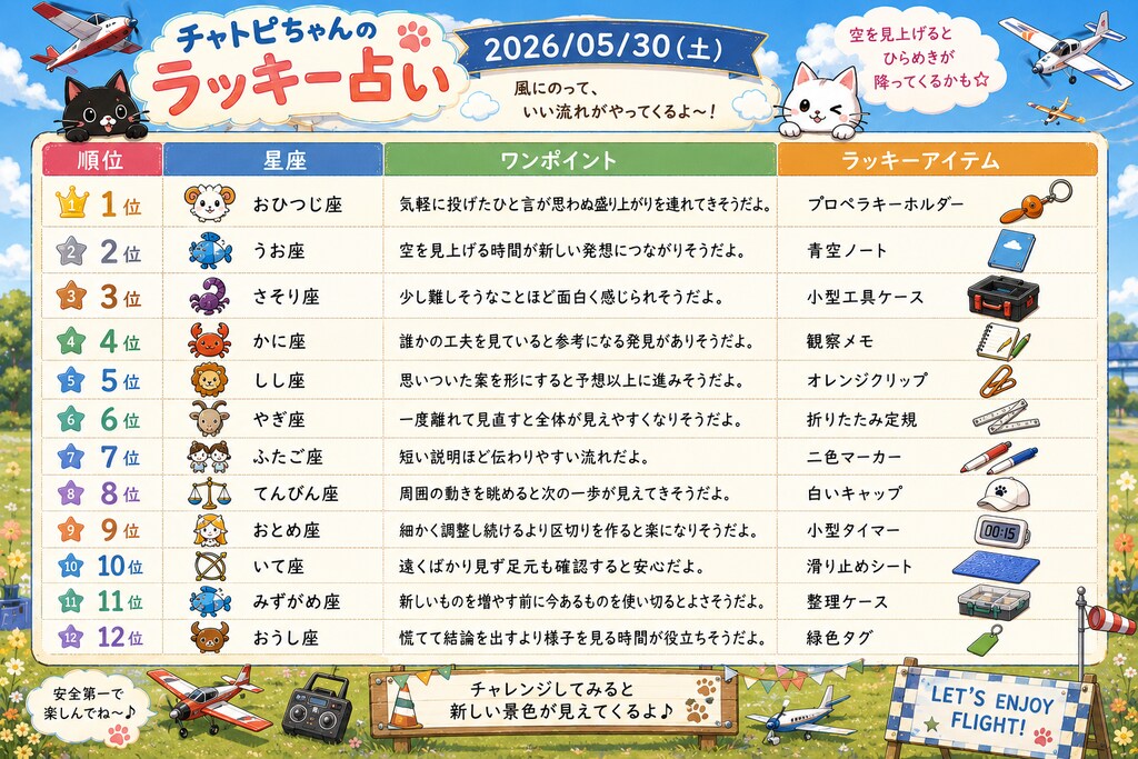 チャトピちゃん占い(05/30)