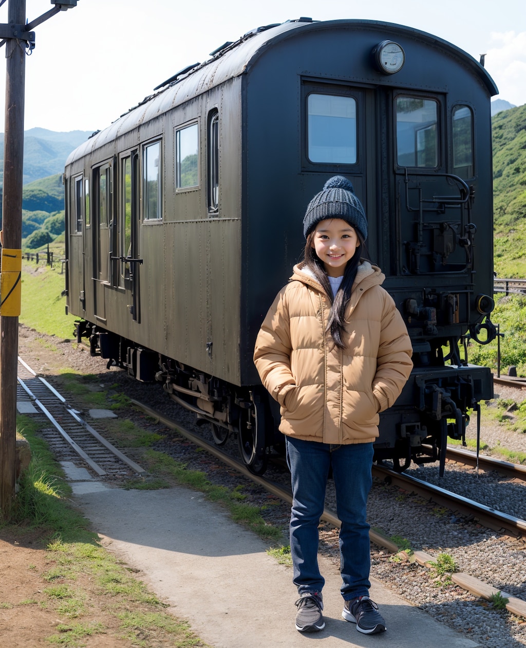 マウンテンジャケットで旅行コーデ