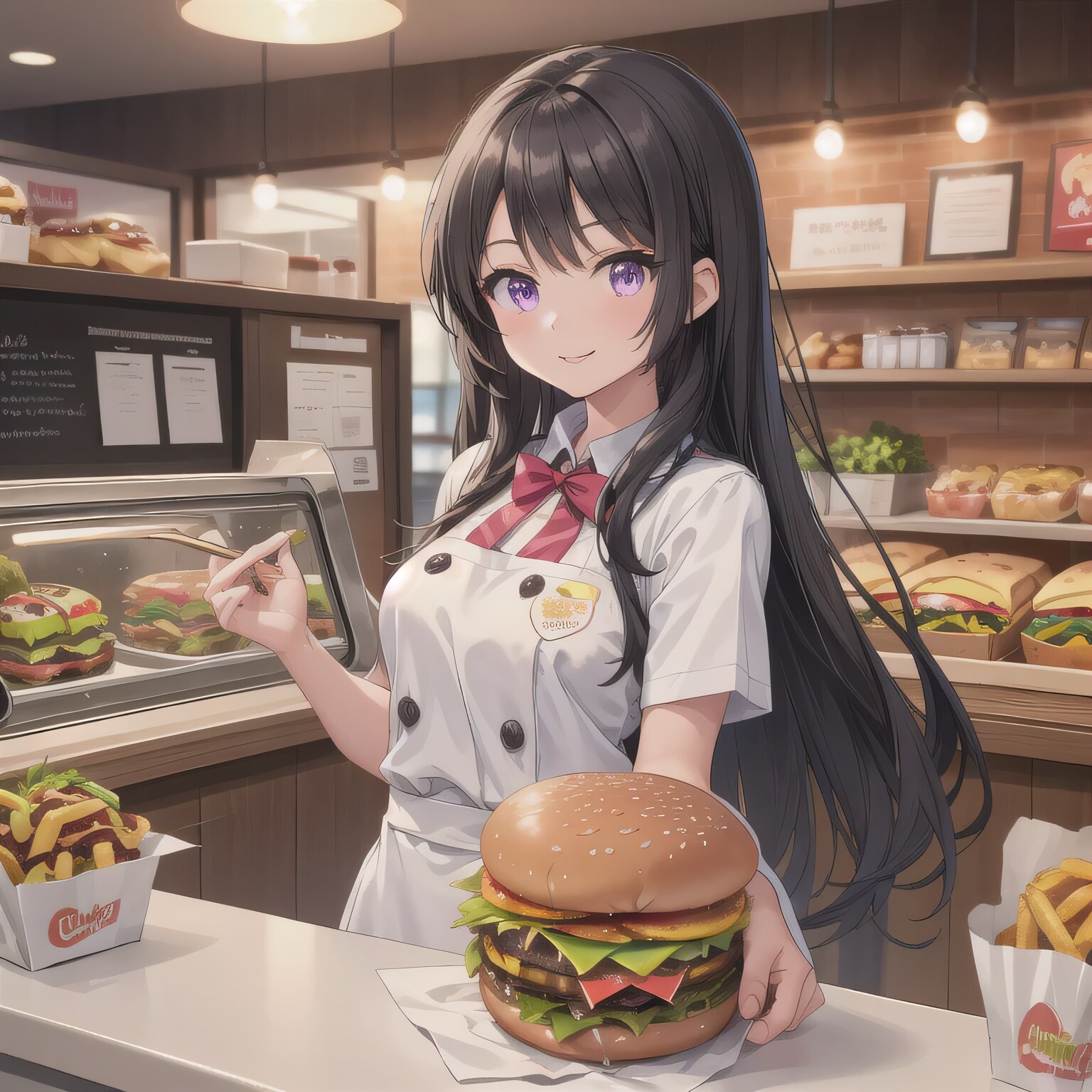 黒髪ロングでクルーの少女１５ | の人気AIイラスト・グラビア