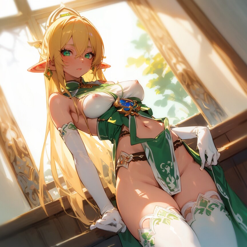 透けエルフ