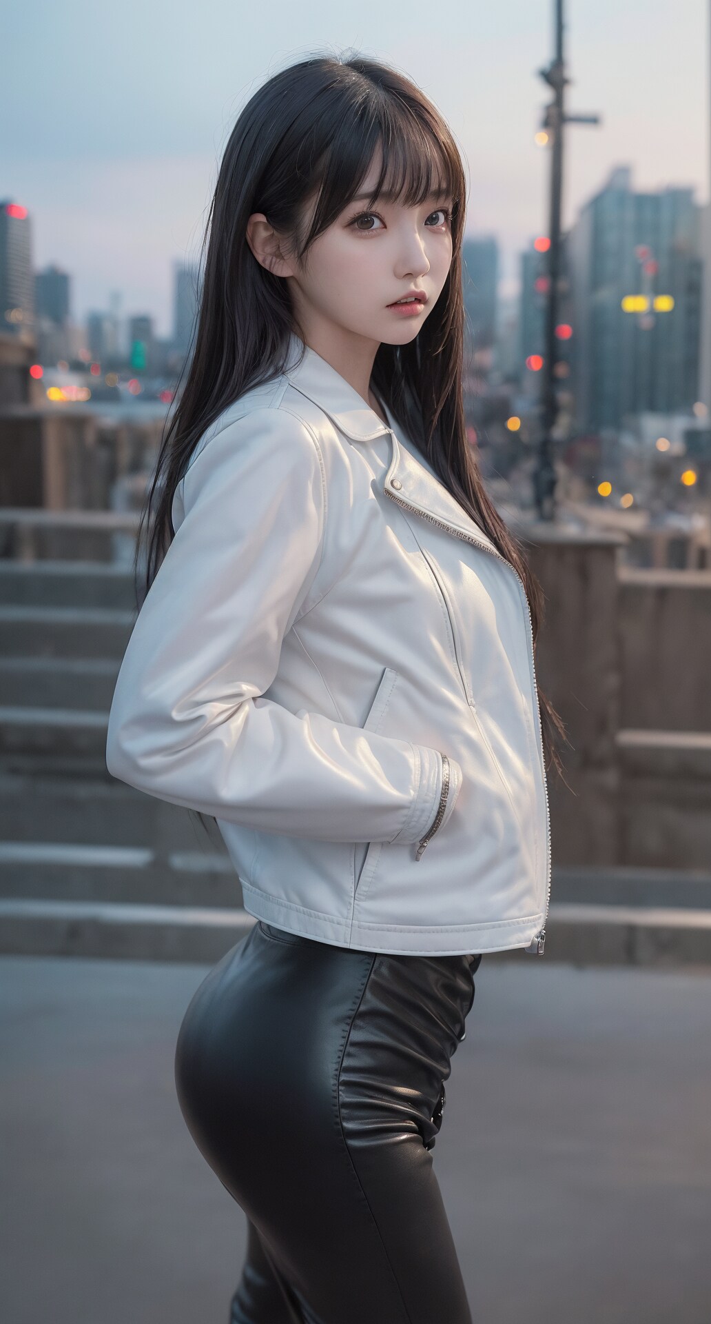 leather jacket,