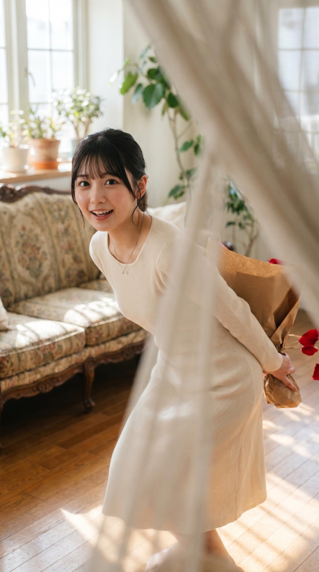 Flowers Hidden Behind Her Smile