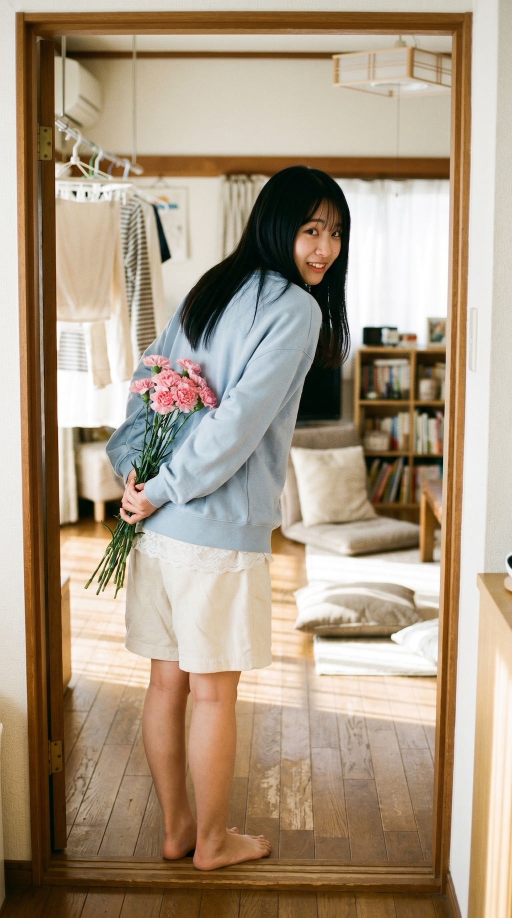 Flowers Hidden Behind Her Smile