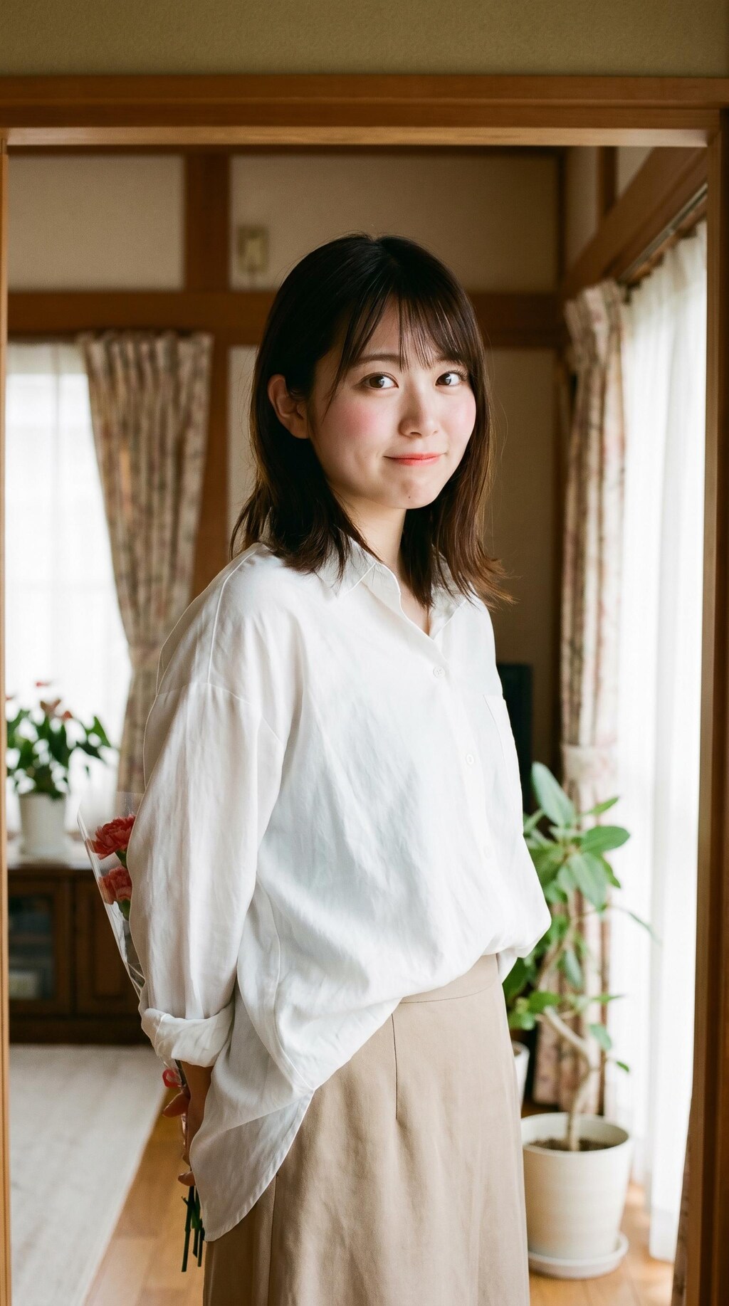 Flowers Hidden Behind Her Smile