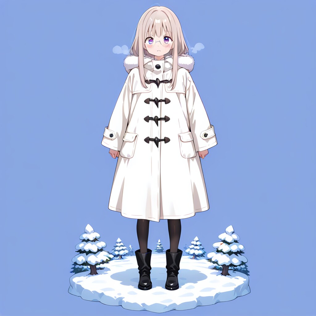 雪のジオラマに立つ少女 | の人気AIイラスト・グラビア