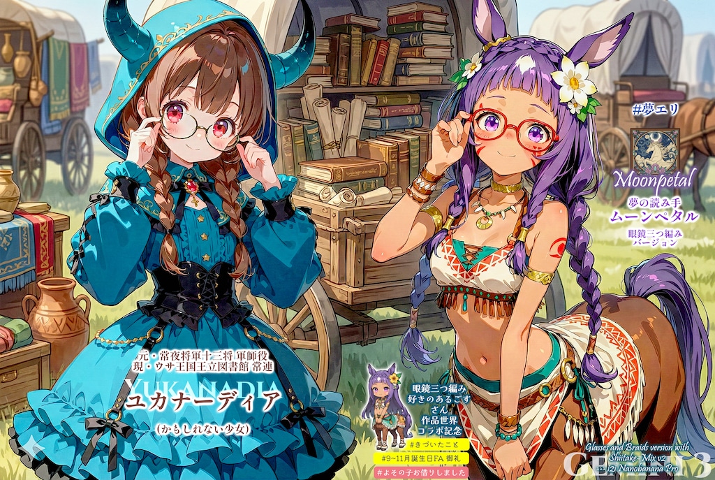 知識の守護者【誕生日FAお礼】【夢エリ】(for 眼鏡三つ編み好きのあるごす さん)