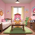 ピザとピンク髪ちゃん 2枚目