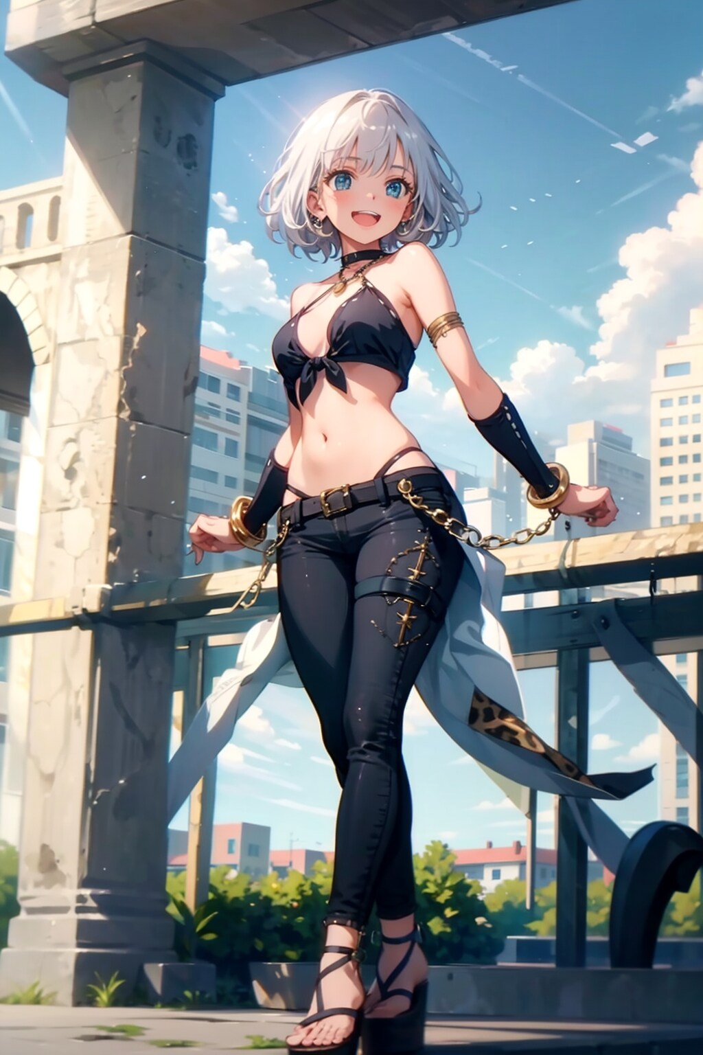 エジプトのパンサー模様ドレス