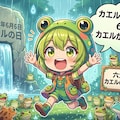 今日は何の日？（年月日固定＋チビキャラ単体）のテスト生成（ＡＩによる違いを比較） 2枚目