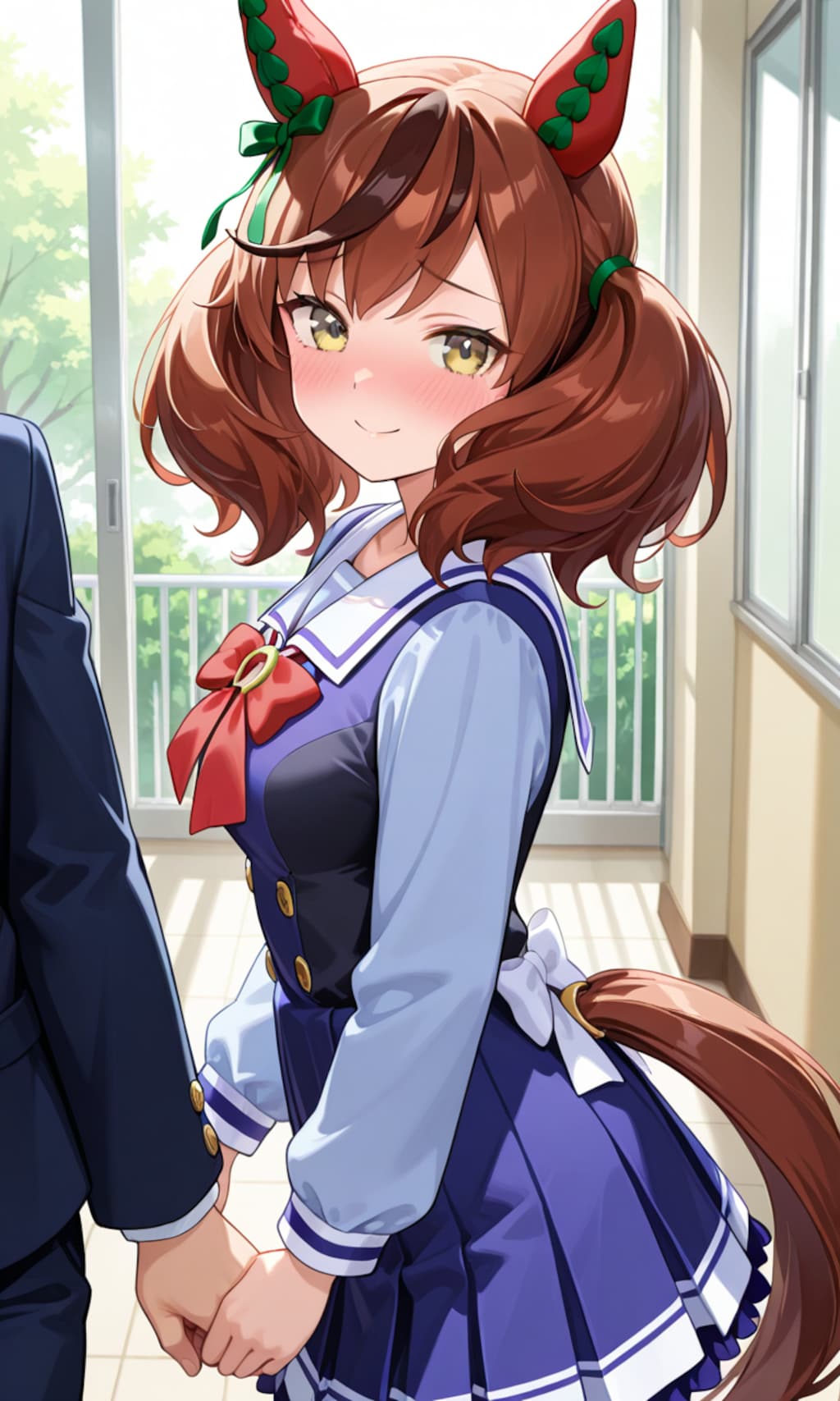 手をつなぐのがまだ恥ずかしいネイチャさん