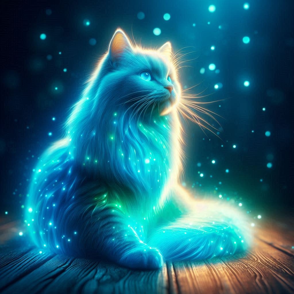 発光する猫