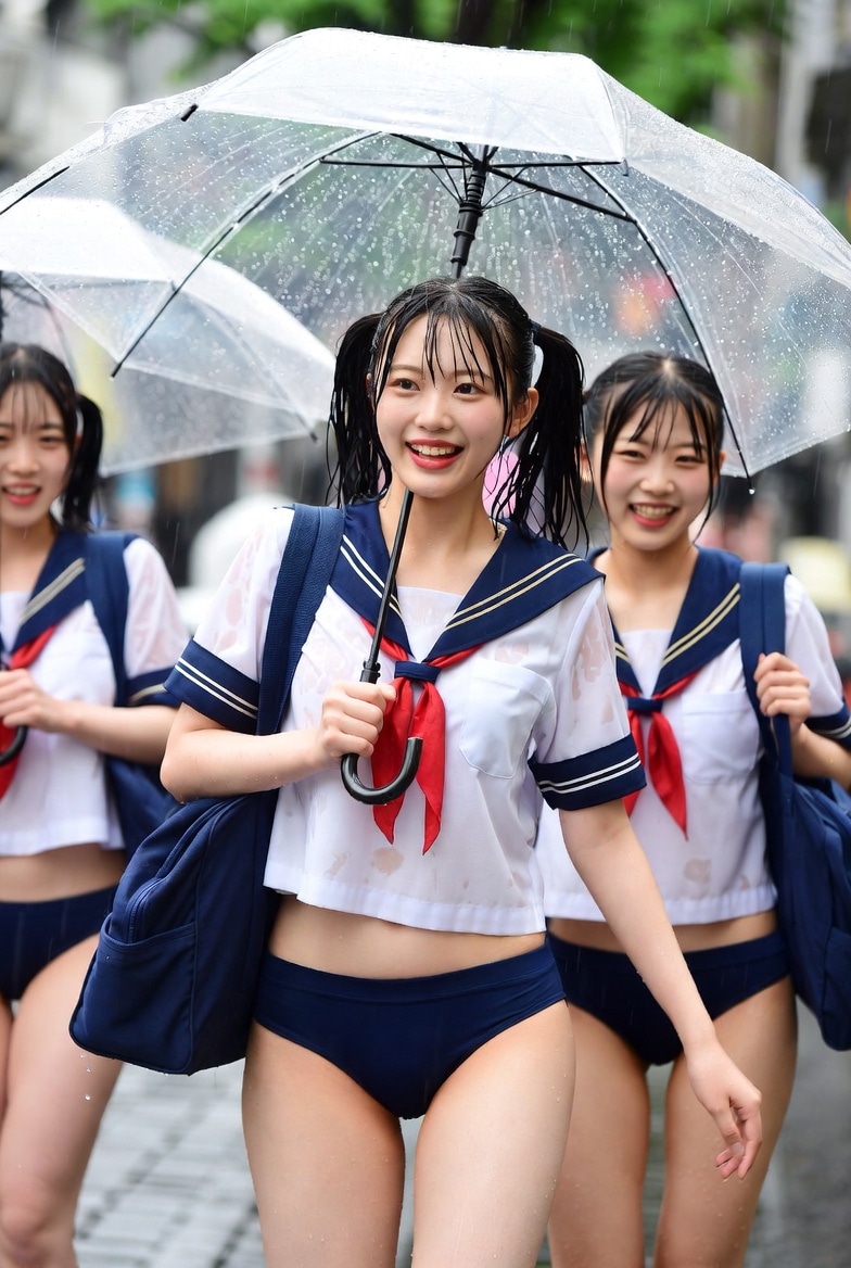 雨の日の朝の風景2