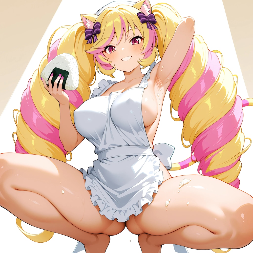 ネタ：腋おにぎり＋裸エプロン＋マシマヒメコ