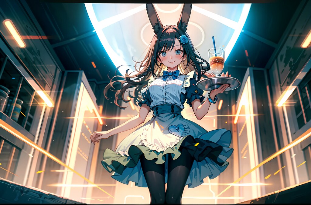 クラブ店員のうさみみのメイドさん