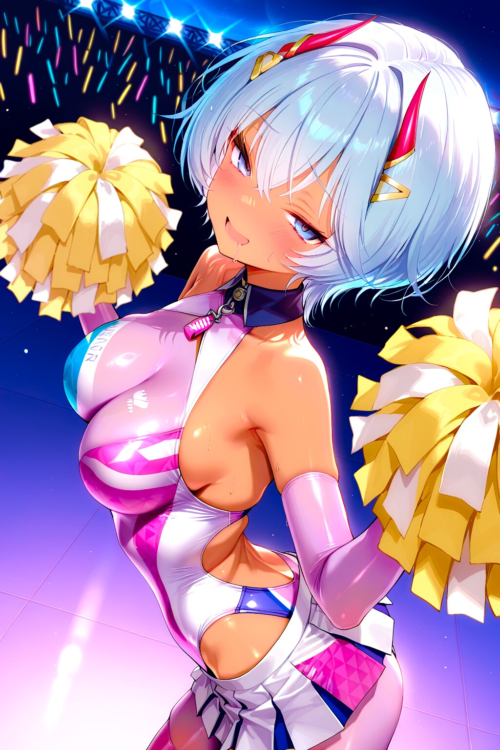 銀髪ギャルのチアガールちゃん！