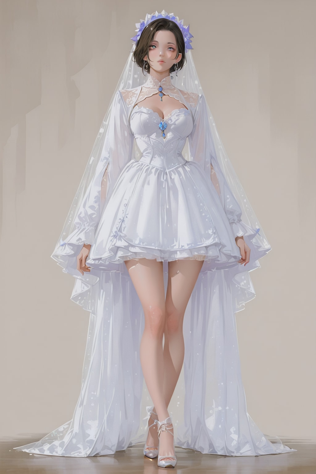 photorealistic lady,  全身写真。