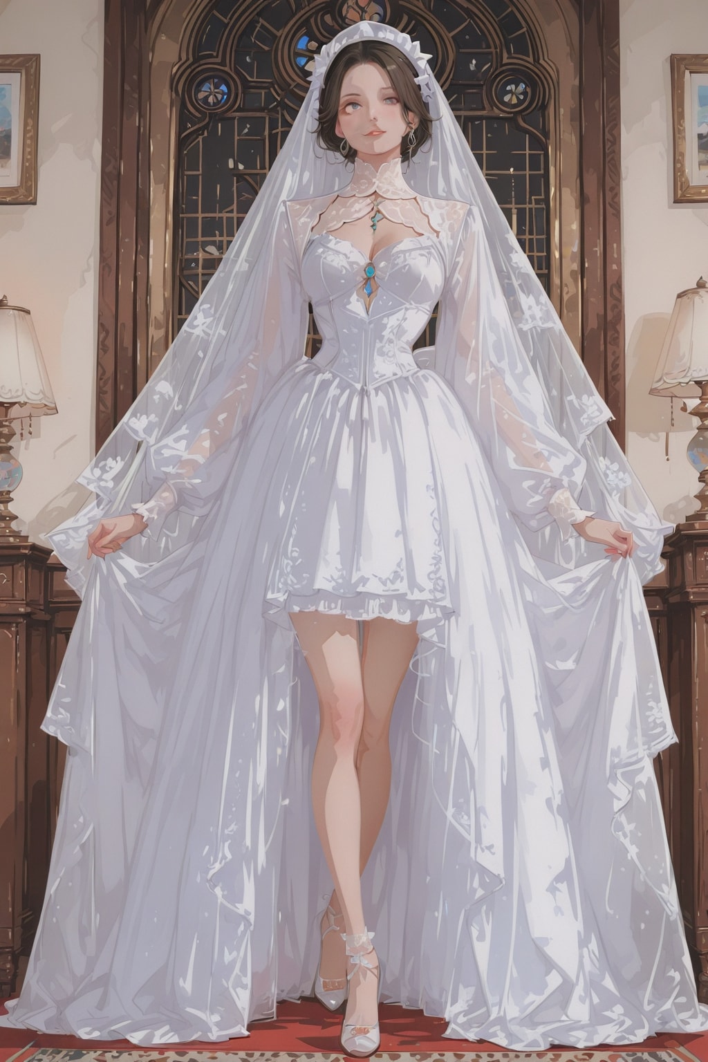 photorealistic lady,  全身写真。