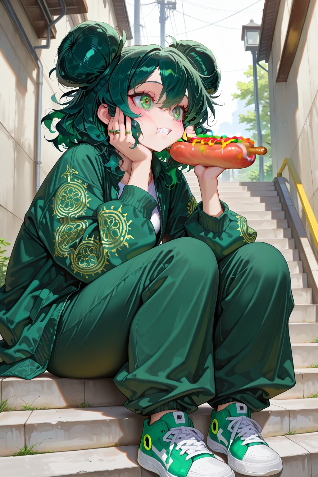 歯を磨いたり朝食とったり