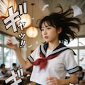 勢いのあるセーラー服 9枚目