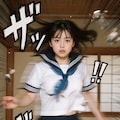 勢いのあるセーラー服 4枚目